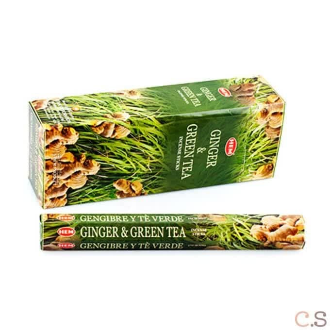 Имбирь Зелёный Чай (Ginger Green Tea) благовония 20 гр HEM