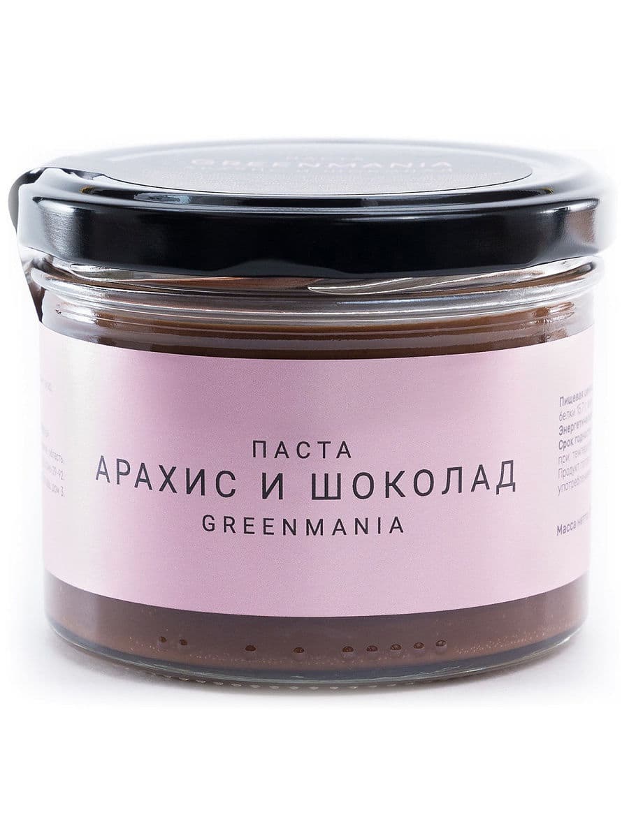 Паста GreenMania Арахис и шоколад 200 гр Ниламбари