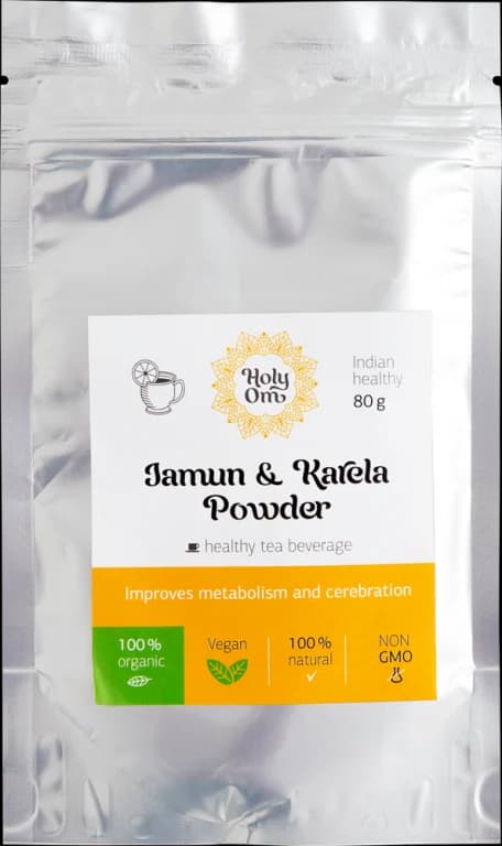 Джамун Карела порошок (Jamun Karela Powder) чайный напиток, 80гр Holy Om