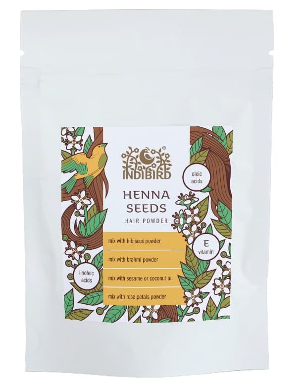 Порошок-маска для волос Семена хны молотые / Henna seeds powder 50 г Indibird
