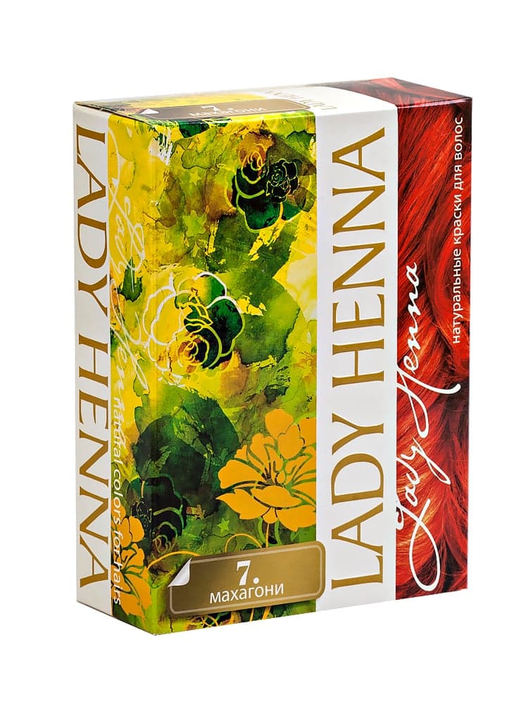 Краска для волос на основе хны Махагони 6х10 гр Lady Henna