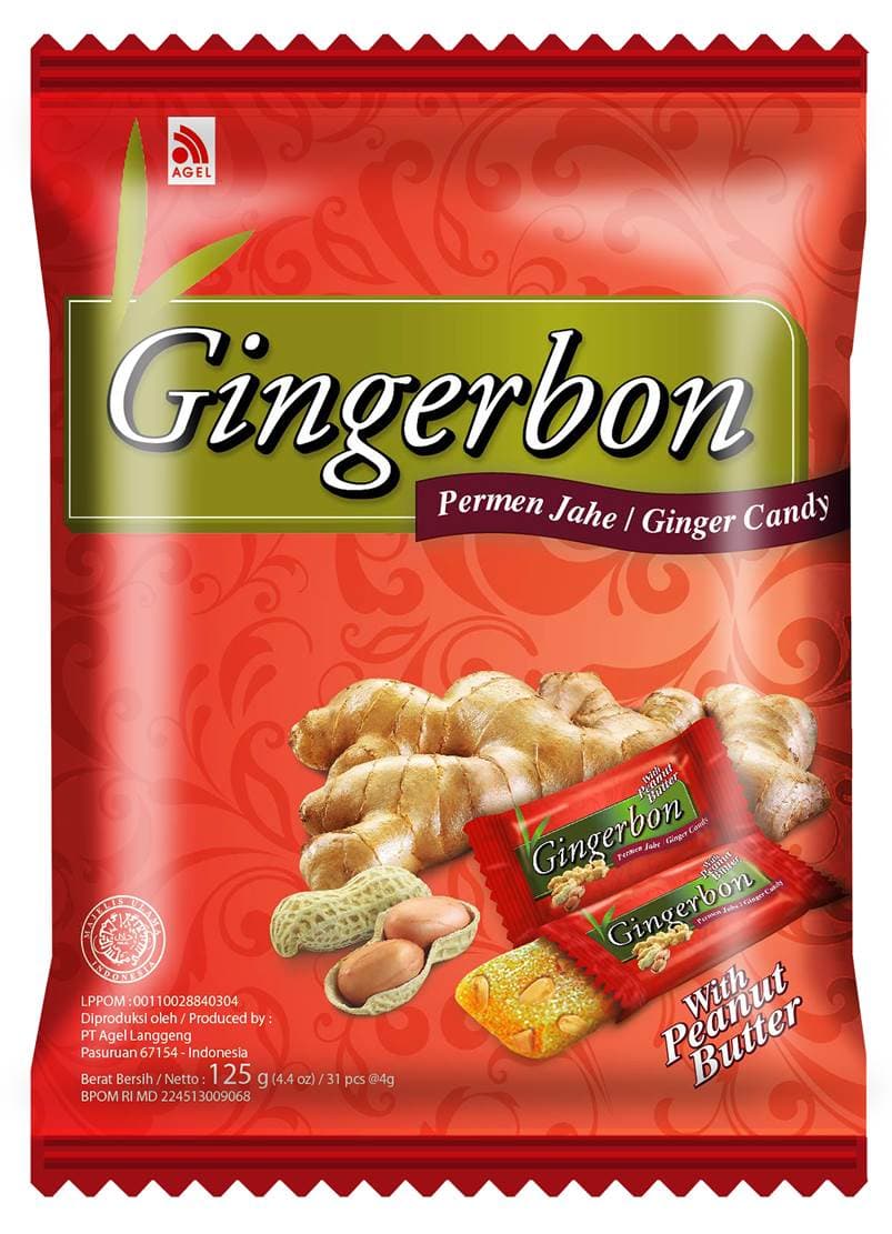 Имбирные конфеты Арахисовое масло Gingerbon Peanut Butter candy 20шт х 125гр