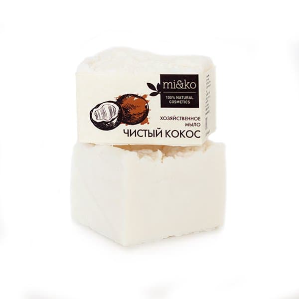 Хозяйственное мыло Чистый кокос 175 гр МиКо
