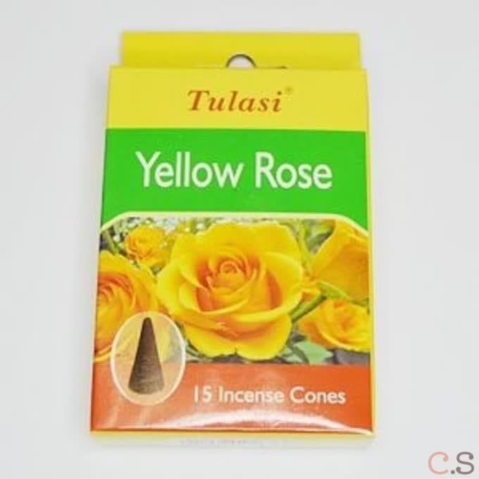 Желтая роза (Yellow Rose) благовония 15 конусов Sarathi Tulasi