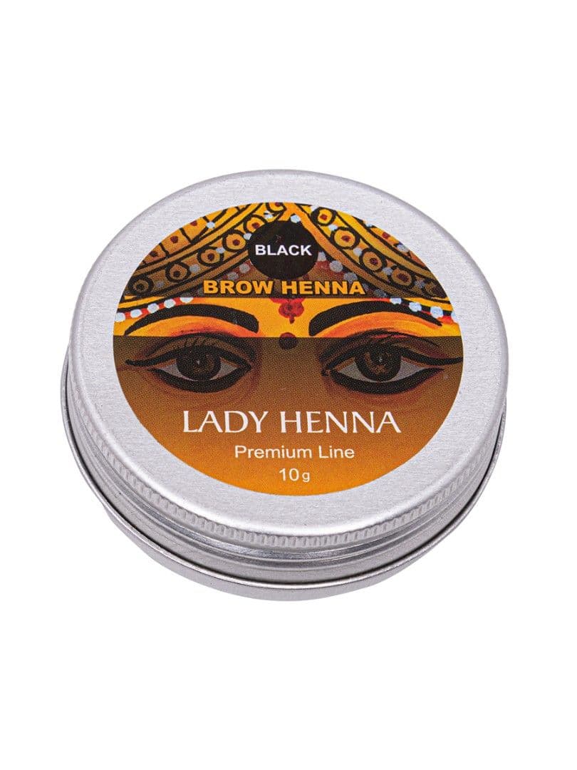Краска для бровей на основе хны Черная Premium Line, Lady Henna