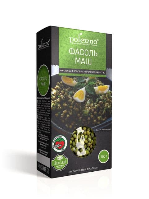 Фасоль маш 300 г. Polezzno