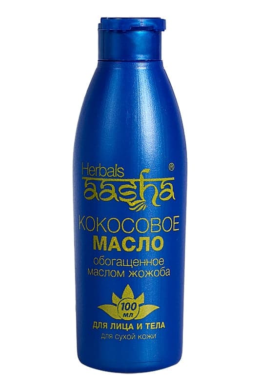 Масло кокосовое для лица и тела с жожоба 100 мл Aasha Herbals