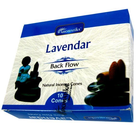 Лаванда (Lavender) благовония стелющийся дым 10 конусов Aromatika