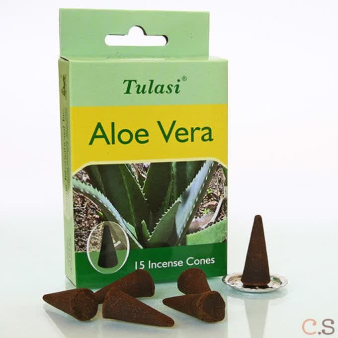 Алоэ Вера (Aloe Vera) благовония 15 конусов Sarathi Tulasi