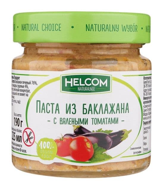Паста из баклажана с вялеными томатами HELCOM NATURALNIE, Theobroma "Пища Богов"