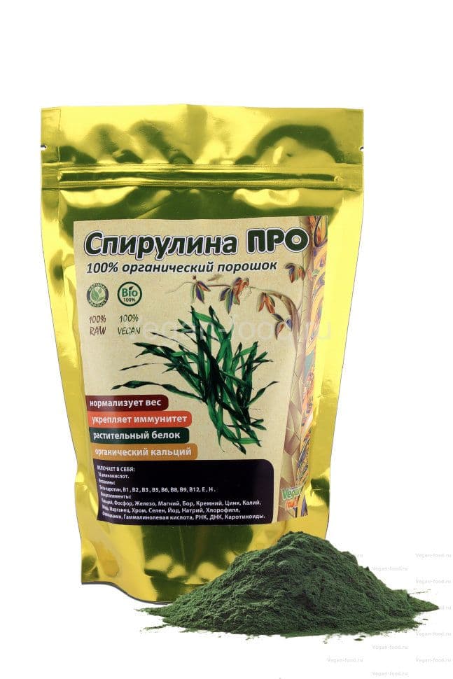 Водоросли Спирулина ПРО прессованные органик 250 г
