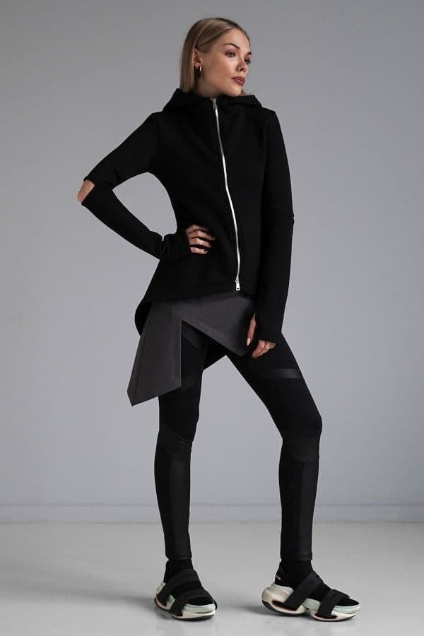Спортивный кардиган Umi Zip Black - размер S
