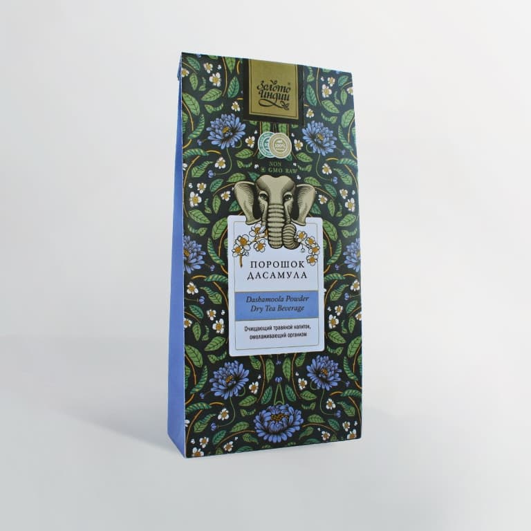 Дасамула порошок (Dashamoola Powder) натуральный травяной растительный сбор 100 гр Золото Индии