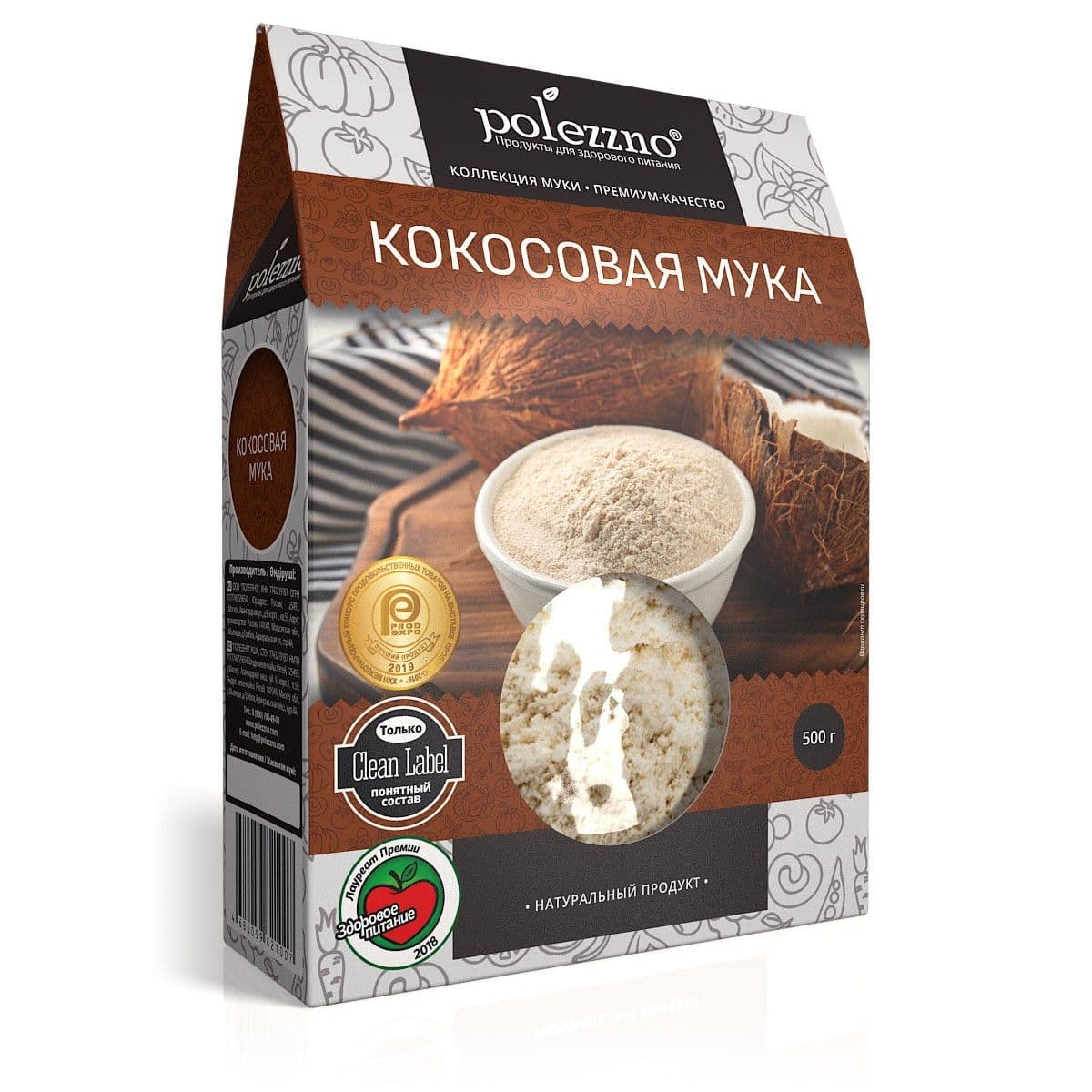Кокосовая мука 500 г. Polezzno