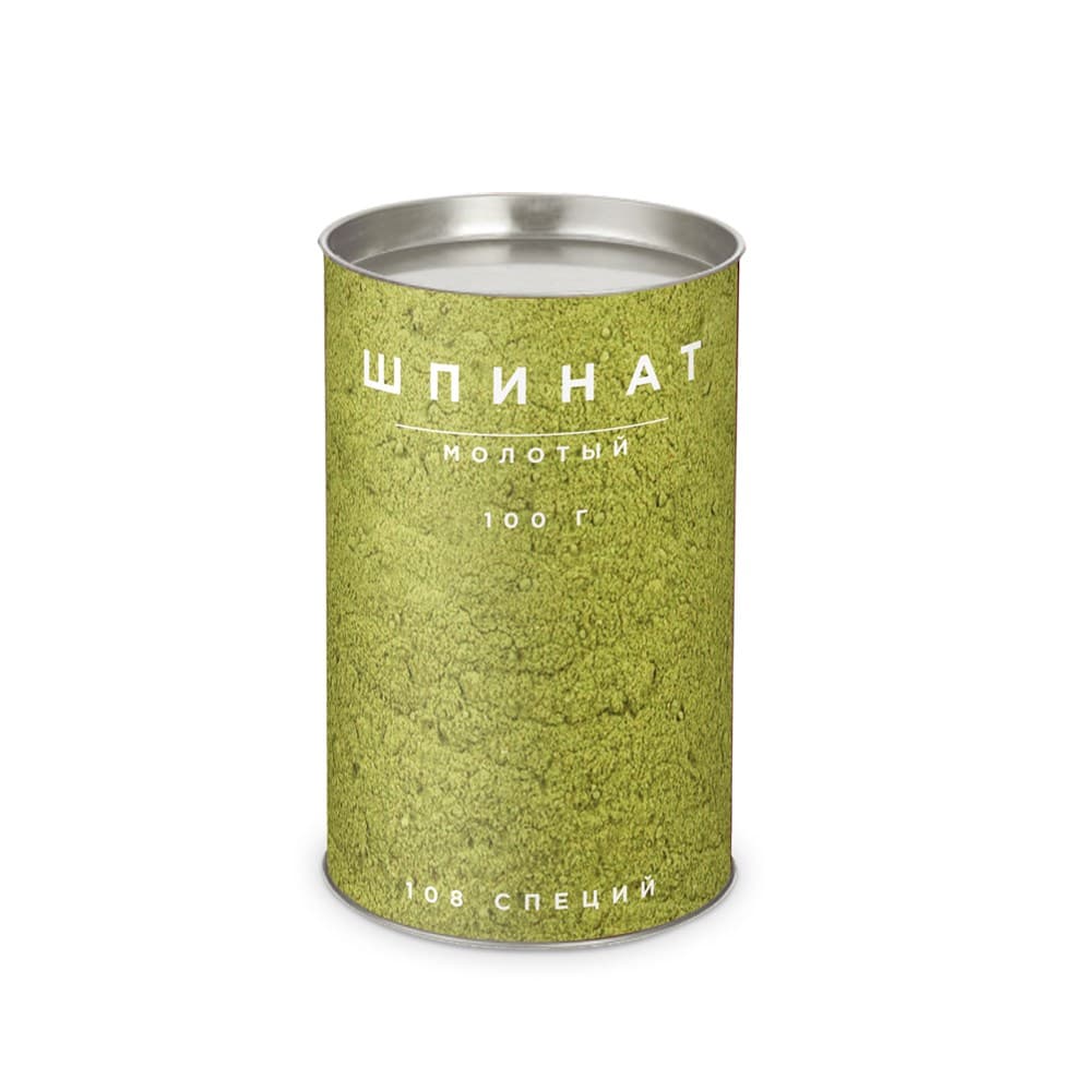 Шпинат в порошке 108 специй тубус 100 гр
