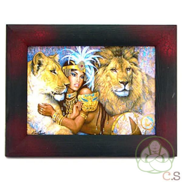 картина царевна со львами 19 х 25 см,