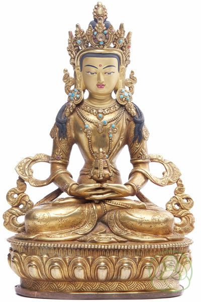 бронзовая статуя будда амитаюс 22 см,
