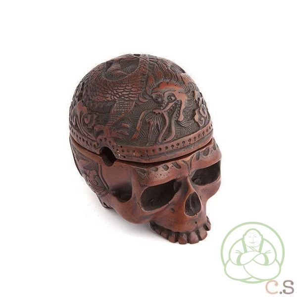 череп сувенир из керамики 10 см,