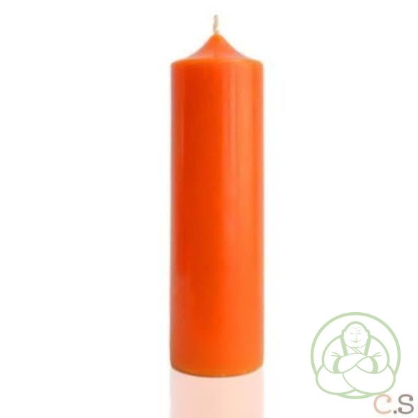 свеча алтарная оранжевая 22 см,
