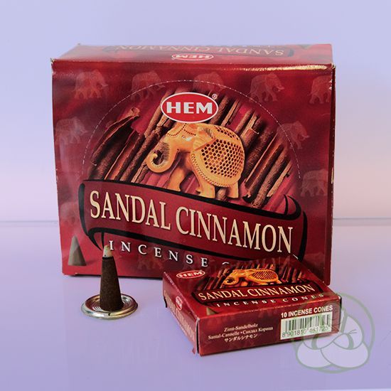 сандал-корица (sandal-cinnamon) благовония 10 конусов hem,