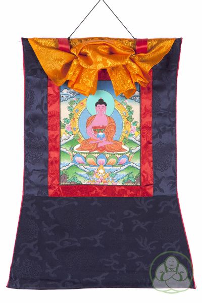 рисованная тханка будда амитабха,