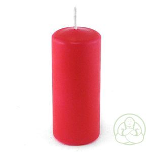 свеча пеньковая красная 4х9 см,