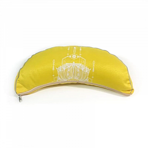 подушка для медитации полумесяц чакра манипура желтая рамайога,