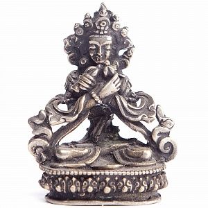 металлическая статуя ваджрадхара (дорже чанг) 5 см,