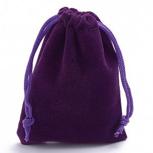 мешочек подарочный фиолетовый бархат 10х12 см,