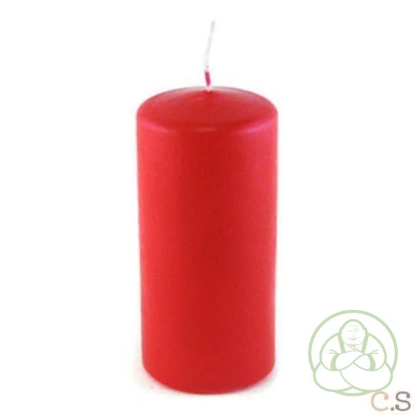 свеча пеньковая 6 х 12 см красная,