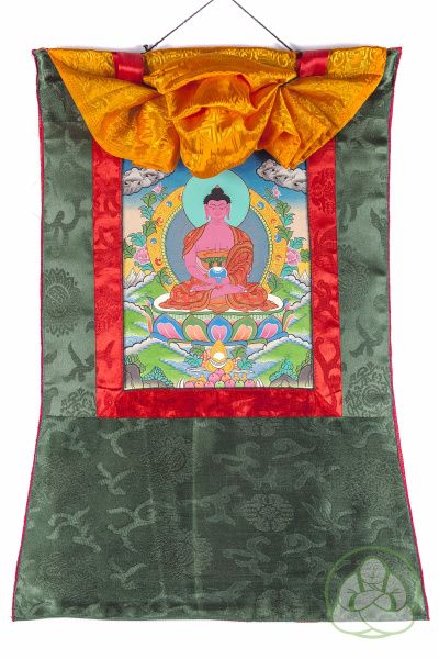 рисованная тханка будда амитабха,