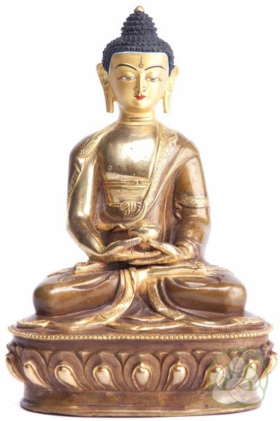 бронзовая статуя будда амитабха 22 см,