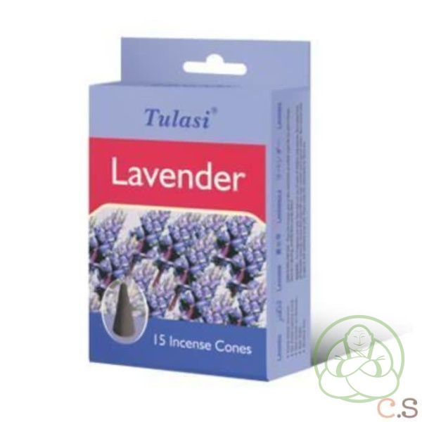 лаванда (lavender) благовония 15 конусов sarathi tulasi,