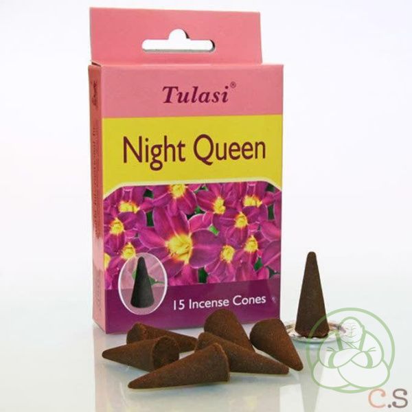королева ночи (night queen) благовония 15 конусов sarathi tulasi,
