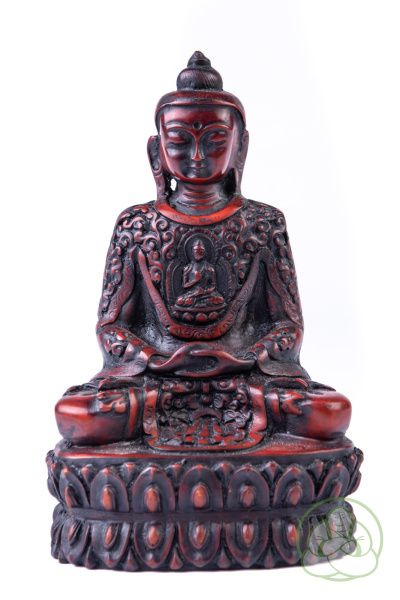 будда на двойном лотосе статуэтка 14 см керамика,