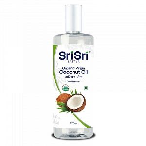 Масло кокосовое первого холодного отжима, органическое 200 мл / Organic Virgin Coconut Oil SriSri Tattva