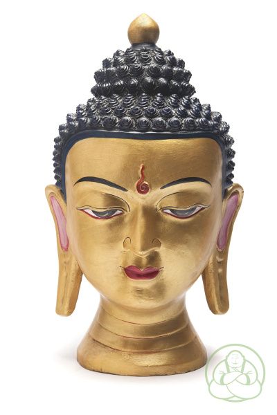 керамическая статуя голова будды 37 см,
