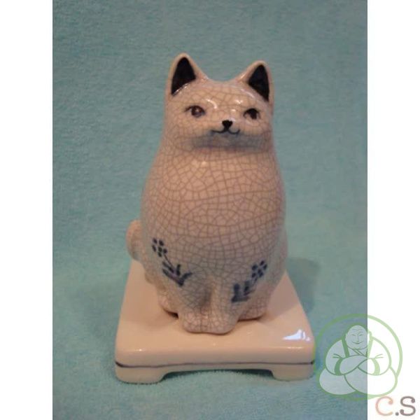 керамическая подставка ceramic incense burner cat,