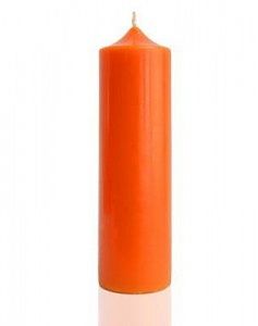свеча алтарная оранжевая 15 см,