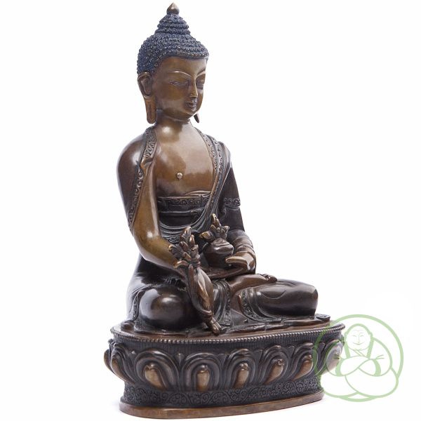 бронзовая статуя будда медицины 21 см,