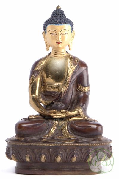 бронзовая статуя будда амитабха 20 см,
